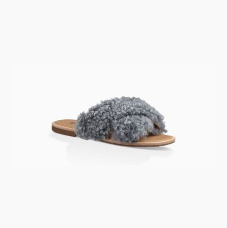 UGG Joni Grey Slides for Women (KSBI42809)